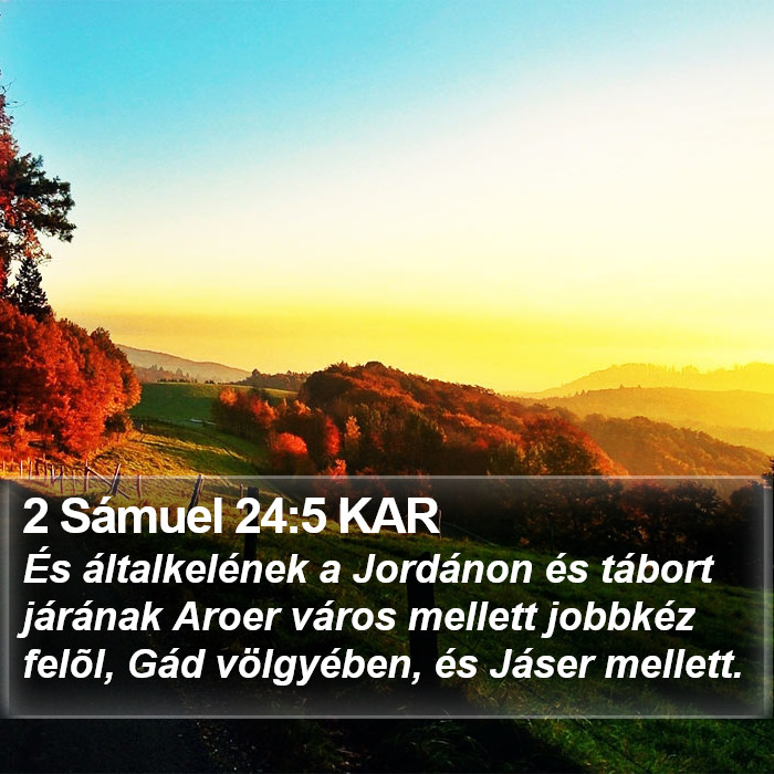 2 Sámuel 24:5 KAR Bible Study