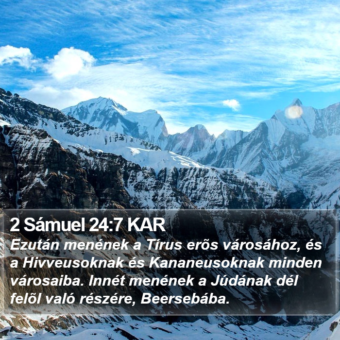 2 Sámuel 24:7 KAR Bible Study