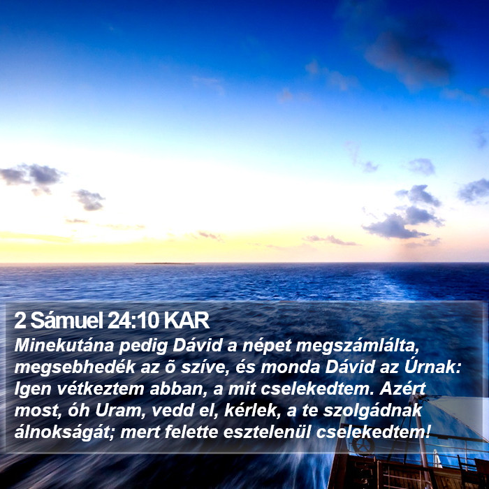 2 Sámuel 24:10 KAR Bible Study