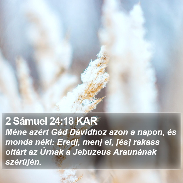 2 Sámuel 24:18 KAR Bible Study