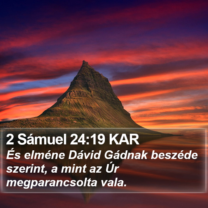 2 Sámuel 24:19 KAR Bible Study