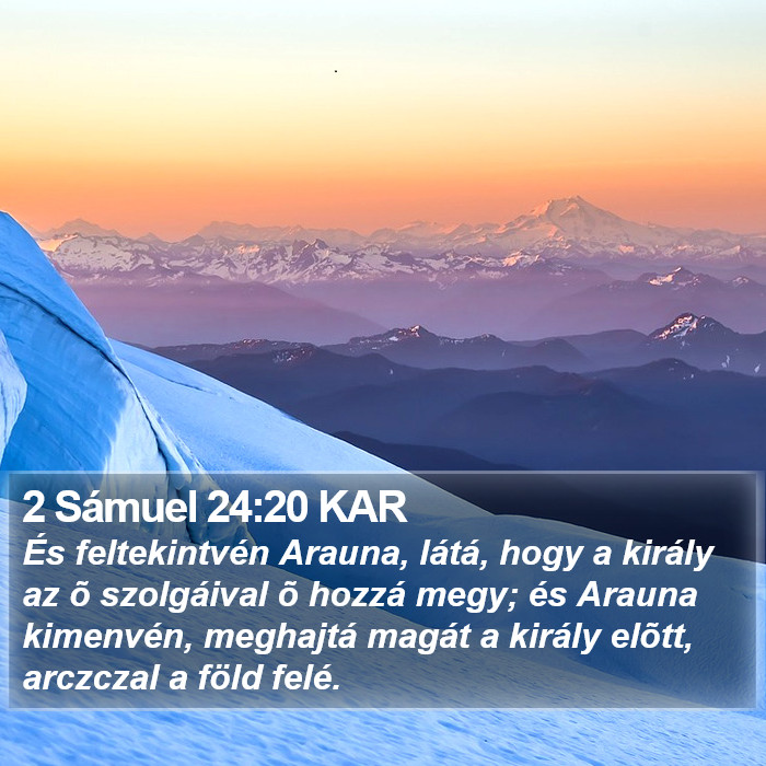 2 Sámuel 24:20 KAR Bible Study