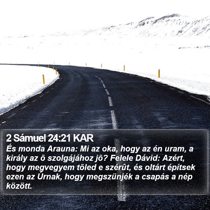 2 Sámuel 24:21 KAR Bible Study