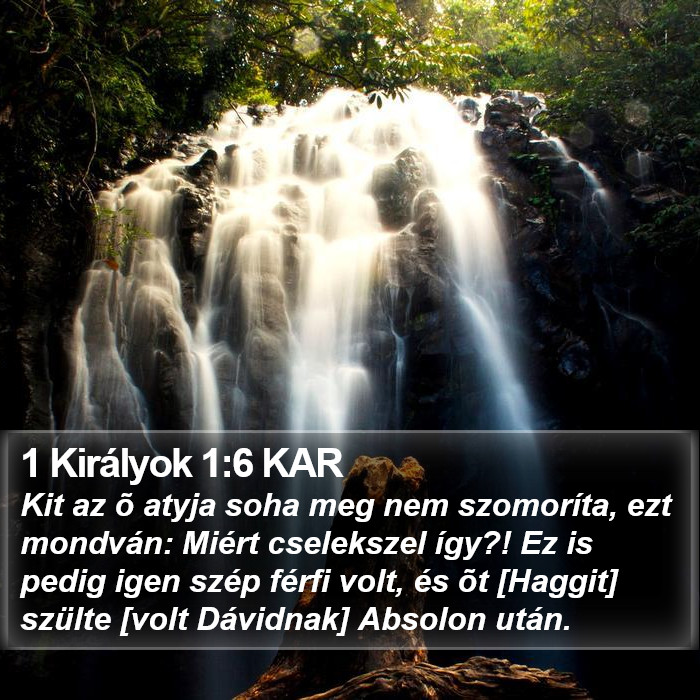 1 Királyok 1:6 KAR Bible Study