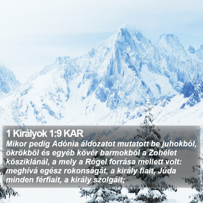 1 Királyok 1:9 KAR Bible Study