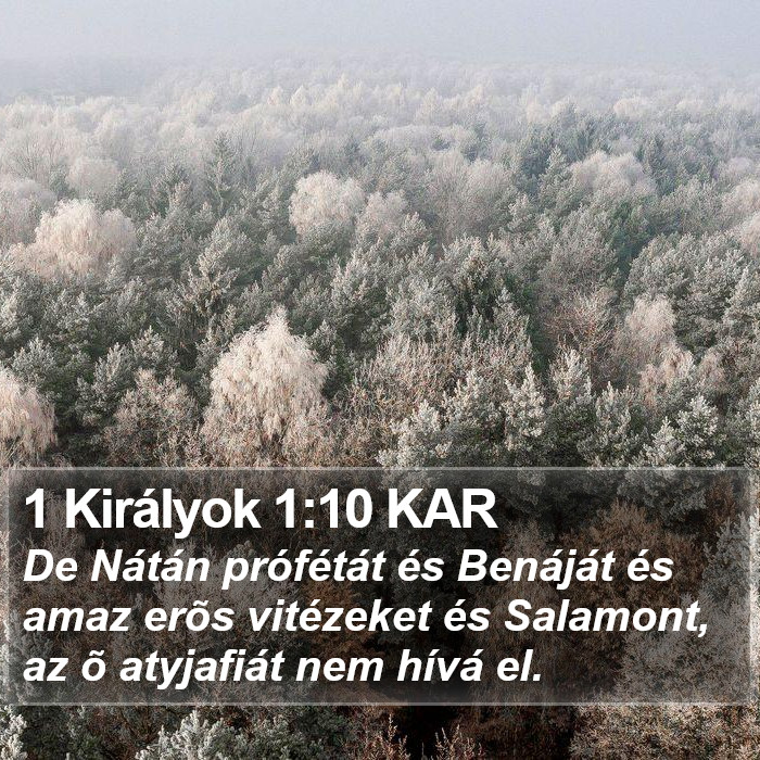 1 Királyok 1:10 KAR Bible Study