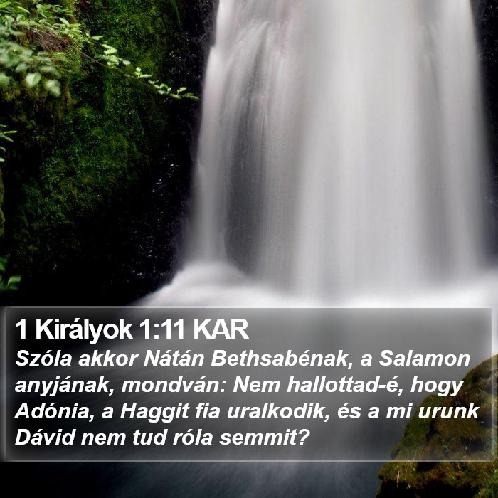 1 Királyok 1:11 KAR Bible Study