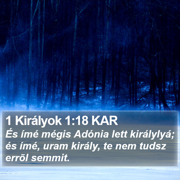 1 Királyok 1:18 KAR Bible Study