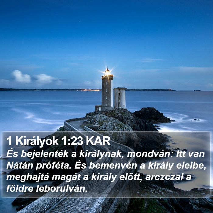 1 Királyok 1:23 KAR Bible Study