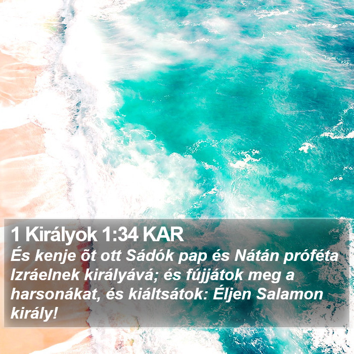 1 Királyok 1:34 KAR Bible Study