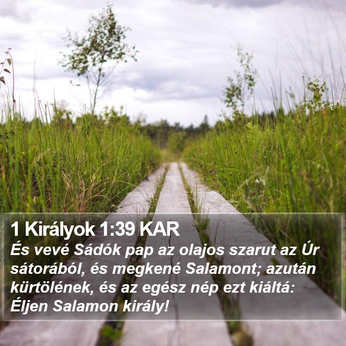 1 Királyok 1:39 KAR Bible Study