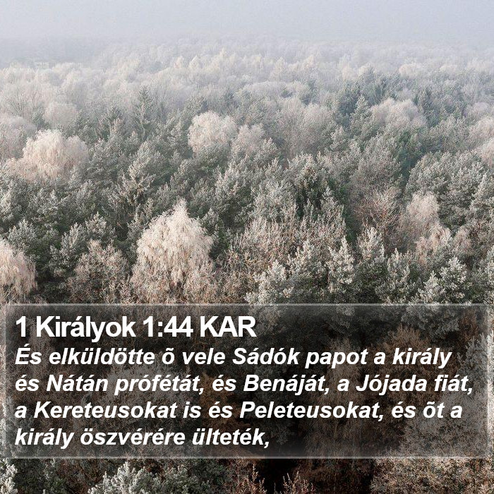 1 Királyok 1:44 KAR Bible Study