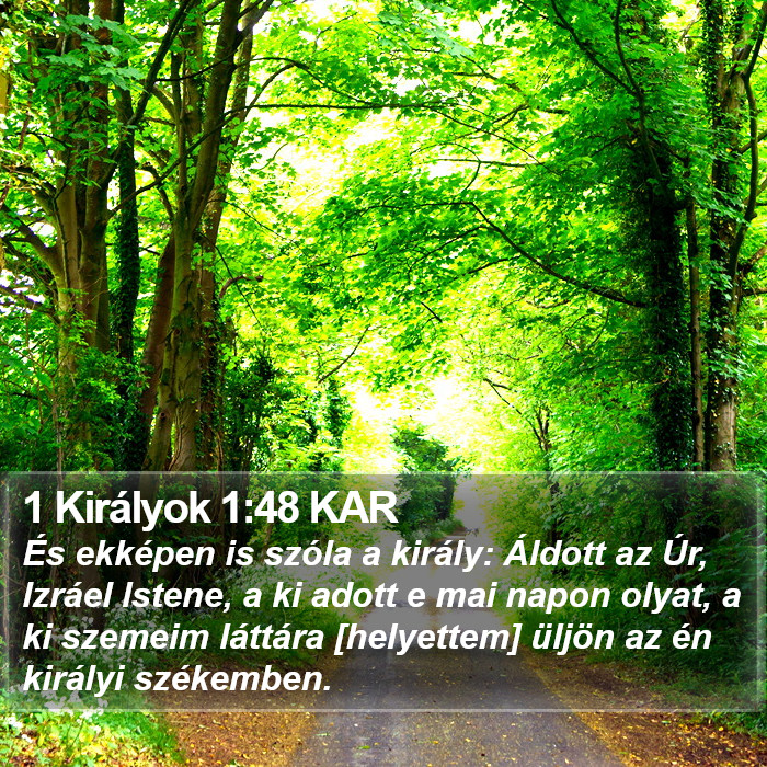 1 Királyok 1:48 KAR Bible Study