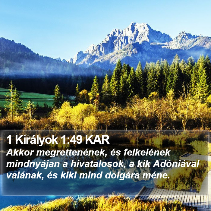 1 Királyok 1:49 KAR Bible Study