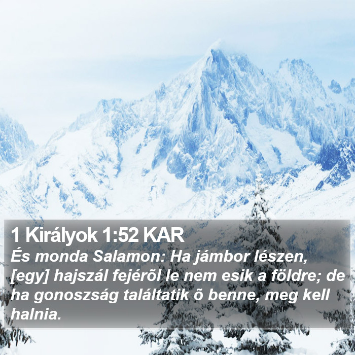 1 Királyok 1:52 KAR Bible Study