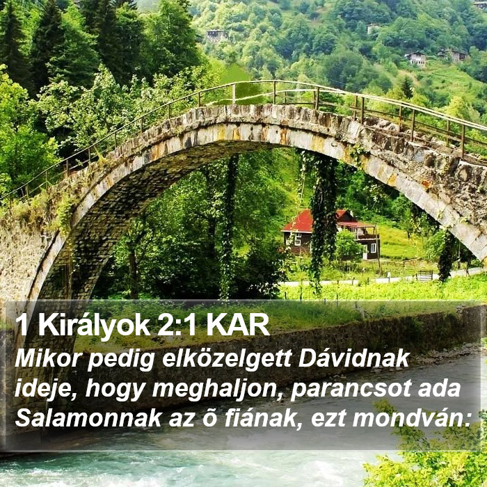 1 Királyok 2:1 KAR Bible Study