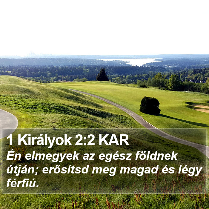 1 Királyok 2:2 KAR Bible Study