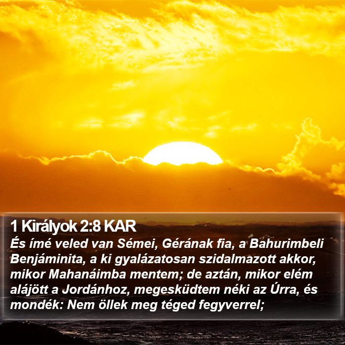 1 Királyok 2:8 KAR Bible Study