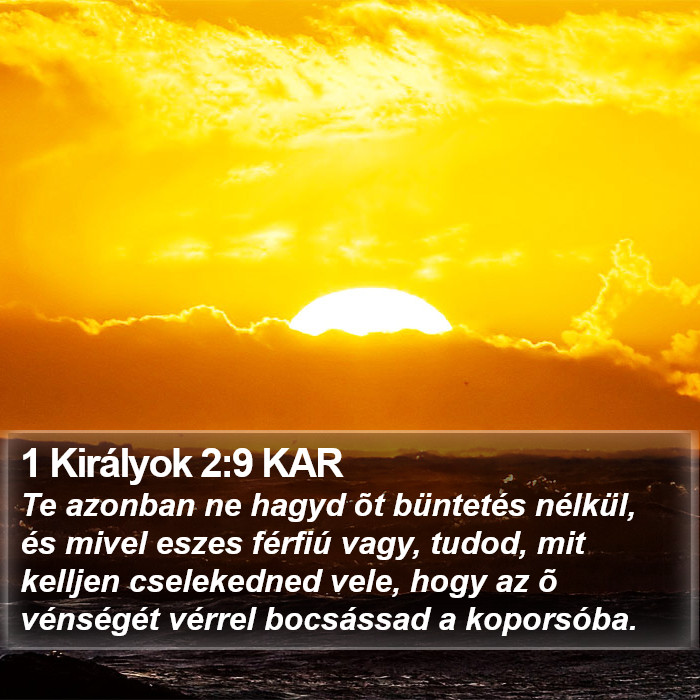 1 Királyok 2:9 KAR Bible Study