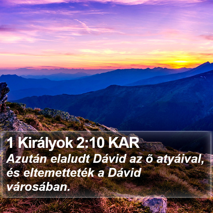 1 Királyok 2:10 KAR Bible Study