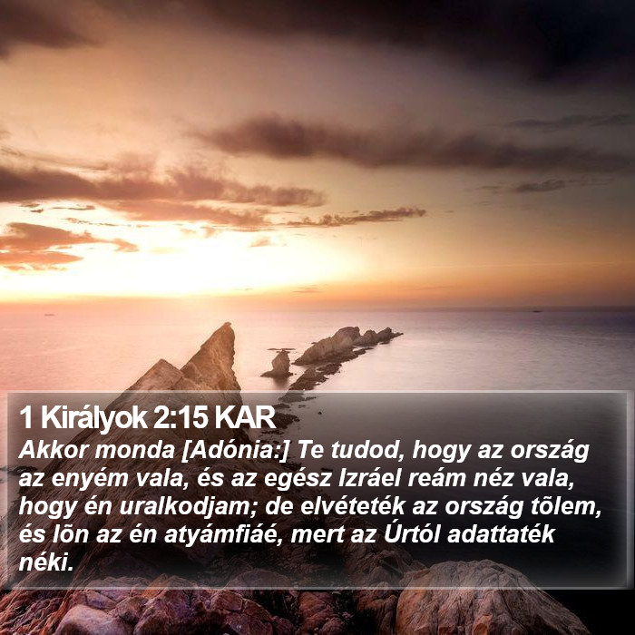 1 Királyok 2:15 KAR Bible Study