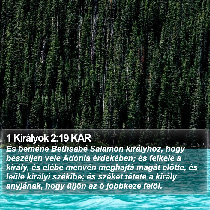 1 Királyok 2:19 KAR Bible Study