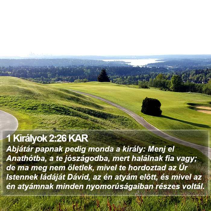 1 Királyok 2:26 KAR Bible Study