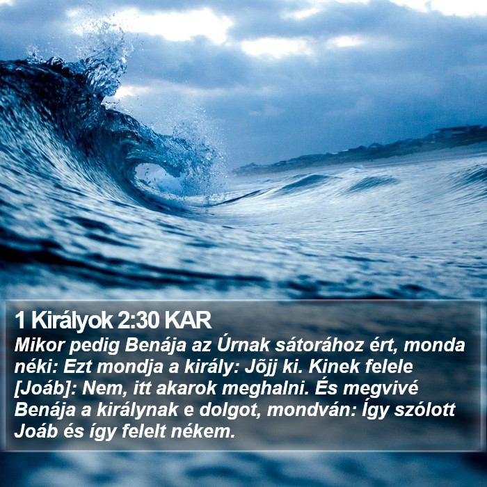 1 Királyok 2:30 KAR Bible Study