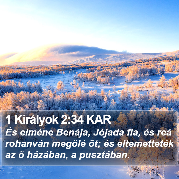 1 Királyok 2:34 KAR Bible Study