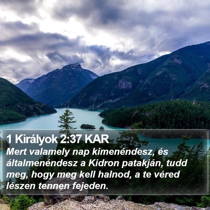 1 Királyok 2:37 KAR Bible Study