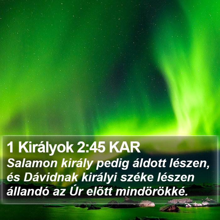 1 Királyok 2:45 KAR Bible Study