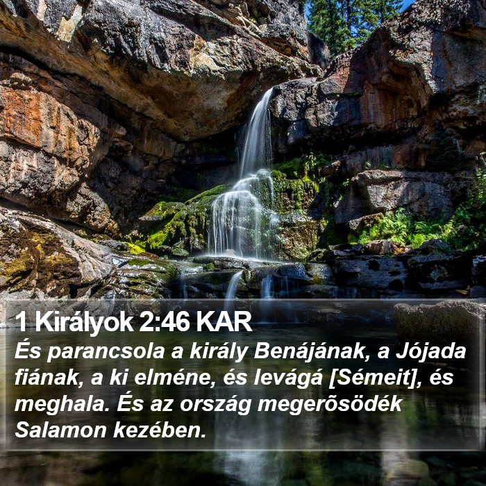 1 Királyok 2:46 KAR Bible Study