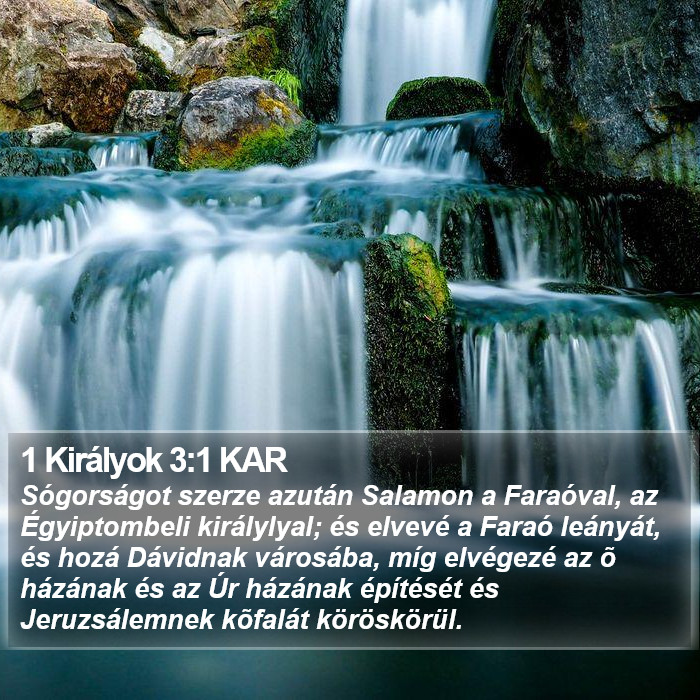 1 Királyok 3:1 KAR Bible Study