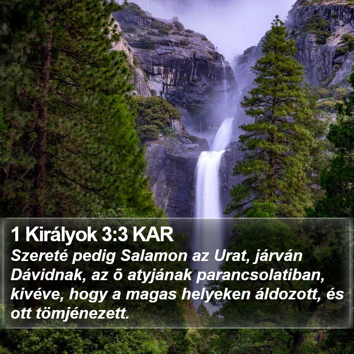 1 Királyok 3:3 KAR Bible Study