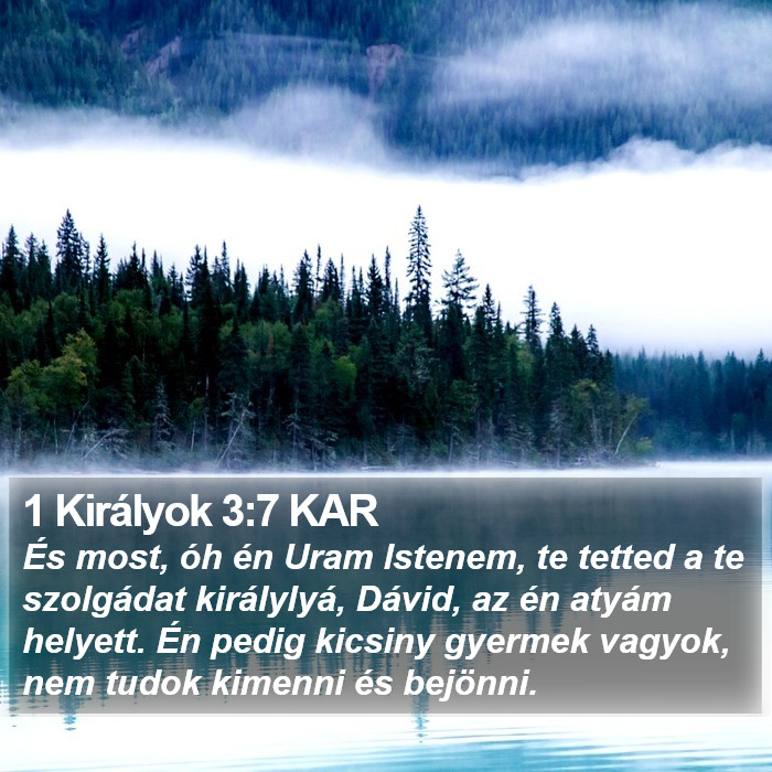 1 Királyok 3:7 KAR Bible Study