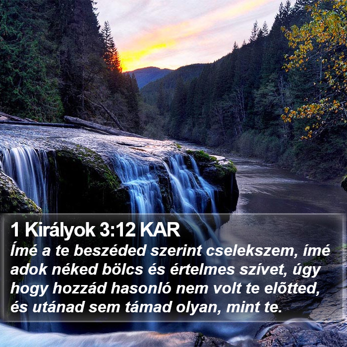 1 Királyok 3:12 KAR Bible Study