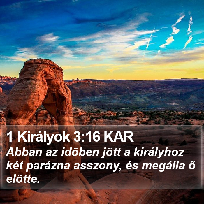 1 Királyok 3:16 KAR Bible Study