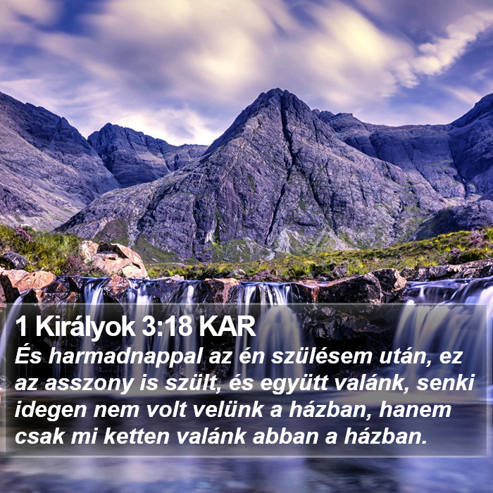 1 Királyok 3:18 KAR Bible Study