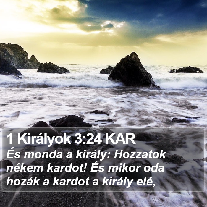 1 Királyok 3:24 KAR Bible Study