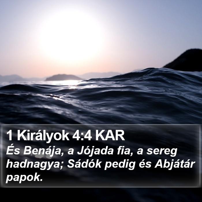 1 Királyok 4:4 KAR Bible Study