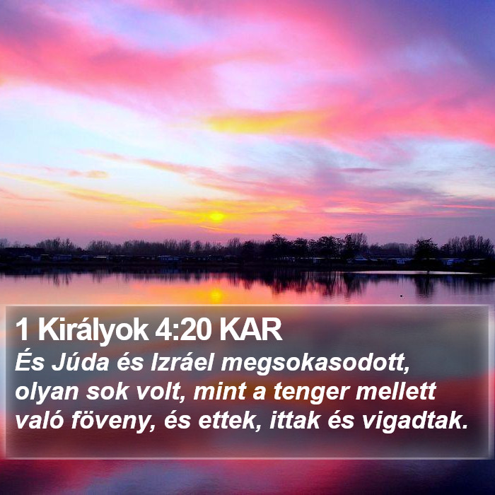 1 Királyok 4:20 KAR Bible Study