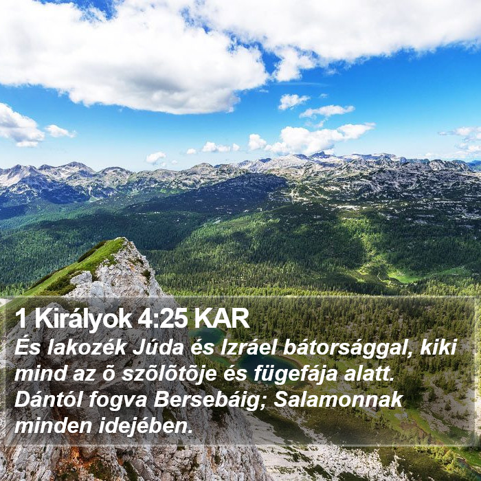 1 Királyok 4:25 KAR Bible Study