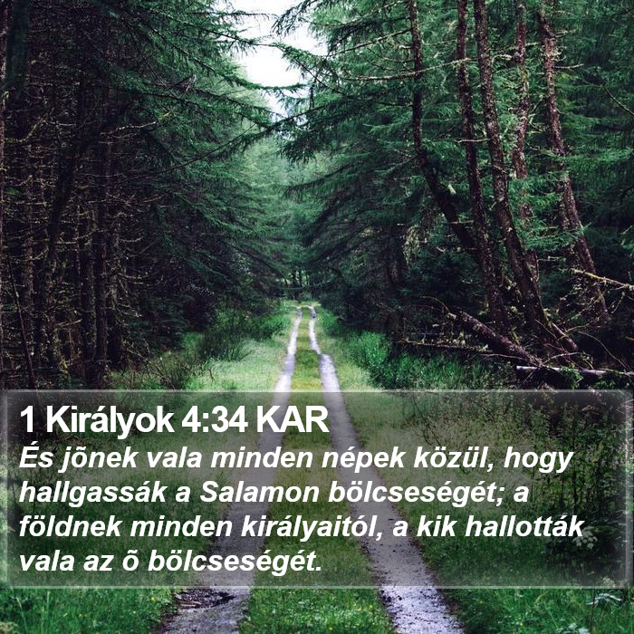 1 Királyok 4:34 KAR Bible Study