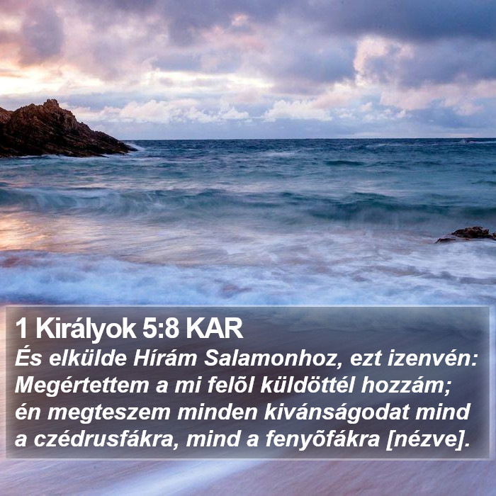 1 Királyok 5:8 KAR Bible Study