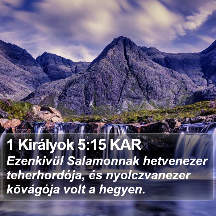 1 Királyok 5:15 KAR Bible Study