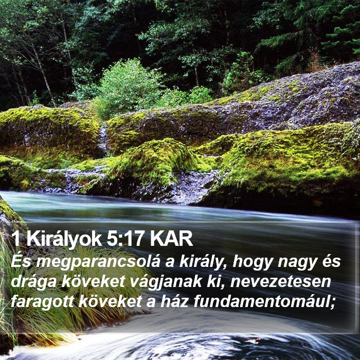 1 Királyok 5:17 KAR Bible Study