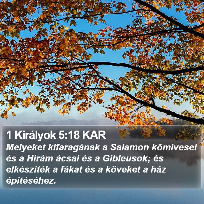 1 Királyok 5:18 KAR Bible Study