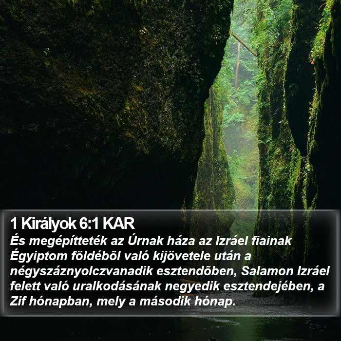 1 Királyok 6:1 KAR Bible Study