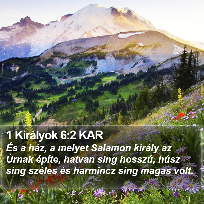 1 Királyok 6:2 KAR Bible Study