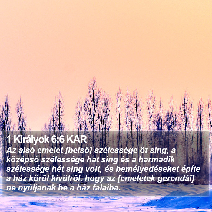 1 Királyok 6:6 KAR Bible Study